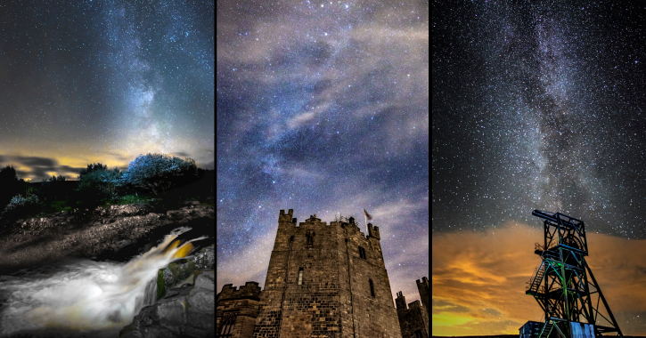 the milky way visable over County Durham and the North Pennines AONB